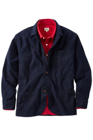 Dark Navy Flannel Chore Coat