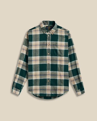 Portuguese Flannel - Green Plaid Brush Flannel