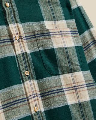 Portuguese Flannel - Green Plaid Brush Flannel