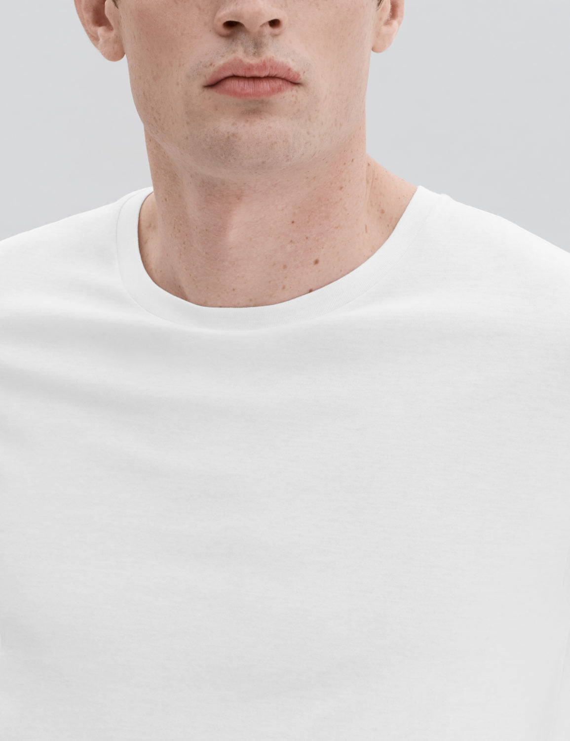 Handvaerk - Pima Cotton Classic Crewneck Tee - White