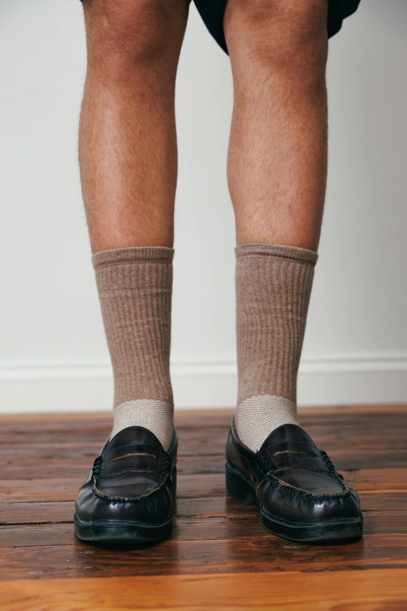 American trench - Tan Statement Crew Sock