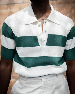 Evergreen Stripe Polo