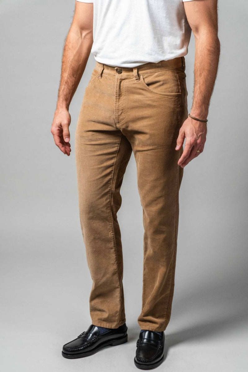 Athletic Straight Fit Japanese Corduroy 5-Pocket Pants In Golden Wheat