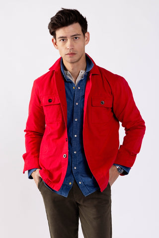 Vintage Red Heavy Flannel Overshirt
