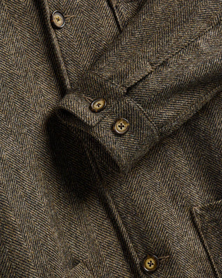 Portuguese Flannel - Labura Herringbone Wool - Brown