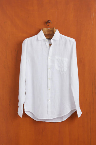 White Linen Dress Shirt by Portuguese Flannel