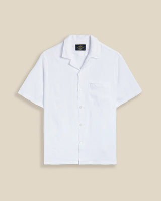 Portuguese Flannel - White Linen Camp Collar