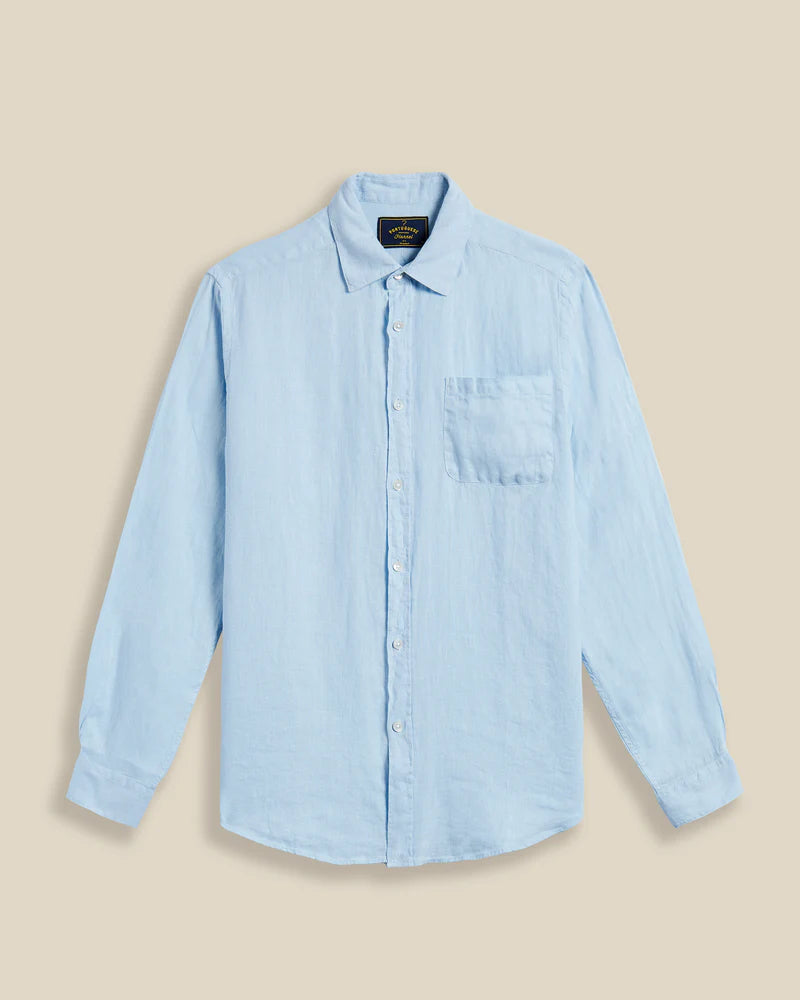 portguese flannel - sky blue linen