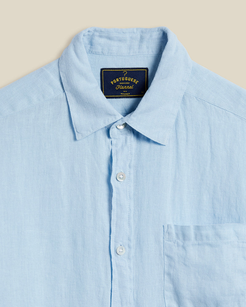 portguese flannel - sky blue linen