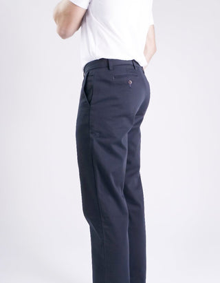 Japanese Twill Tab Front Chino in Navy