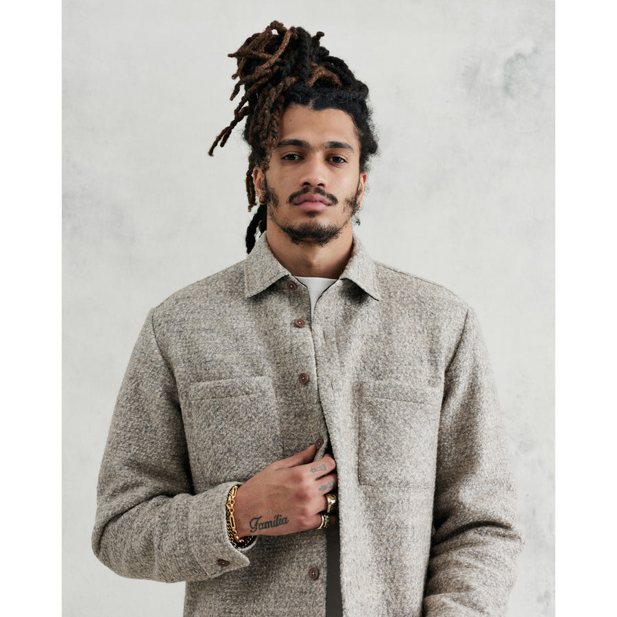 Wax London Bobble Wool Reversible Overshirt