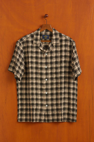 Portuguese flannel TRAIL - BLACK CAMP COLLAR