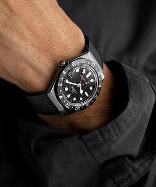 Q Timex GMT 38mm Synthetic Rubber Strap Watch