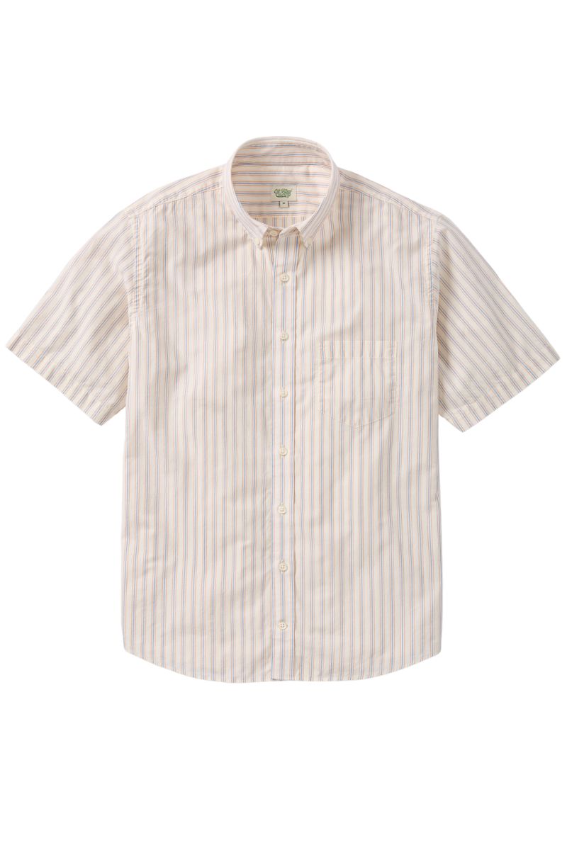 Short Sleeve Blue Red Stripe Sport Shirt