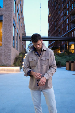 Schott N.Y.C - Taupe CPO Wool Overshirt