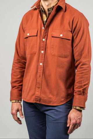 Clay Brushed Cotton Overshirt