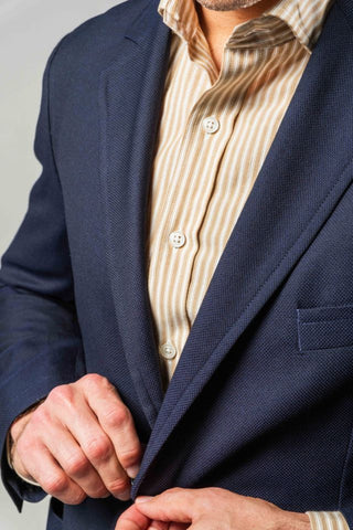Postgame Unstructured Blazer in Navy Italian Wool Hopsack