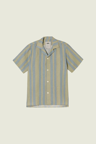 Oas - Mist Strata Cuba Linen Shirt