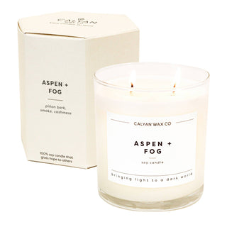 Aspen + Fog - Glass Tumbler Soy Candle