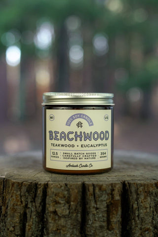 Beachwood | Teakwood + Eucalyptus Soy Candle: 12.5oz
