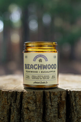 Beachwood | Teakwood + Eucalyptus Soy Candle: 12.5oz