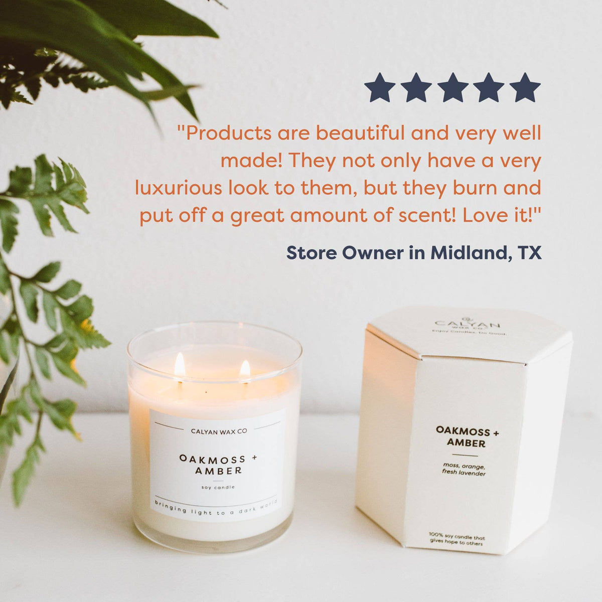 Oakmoss + Amber - Glass Tumbler Soy Candle