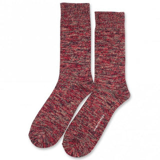 Relax Chunky Flat Knit Supermelange Socks Forrest Green / Army / Wild Berry / Light Rosso / Skin