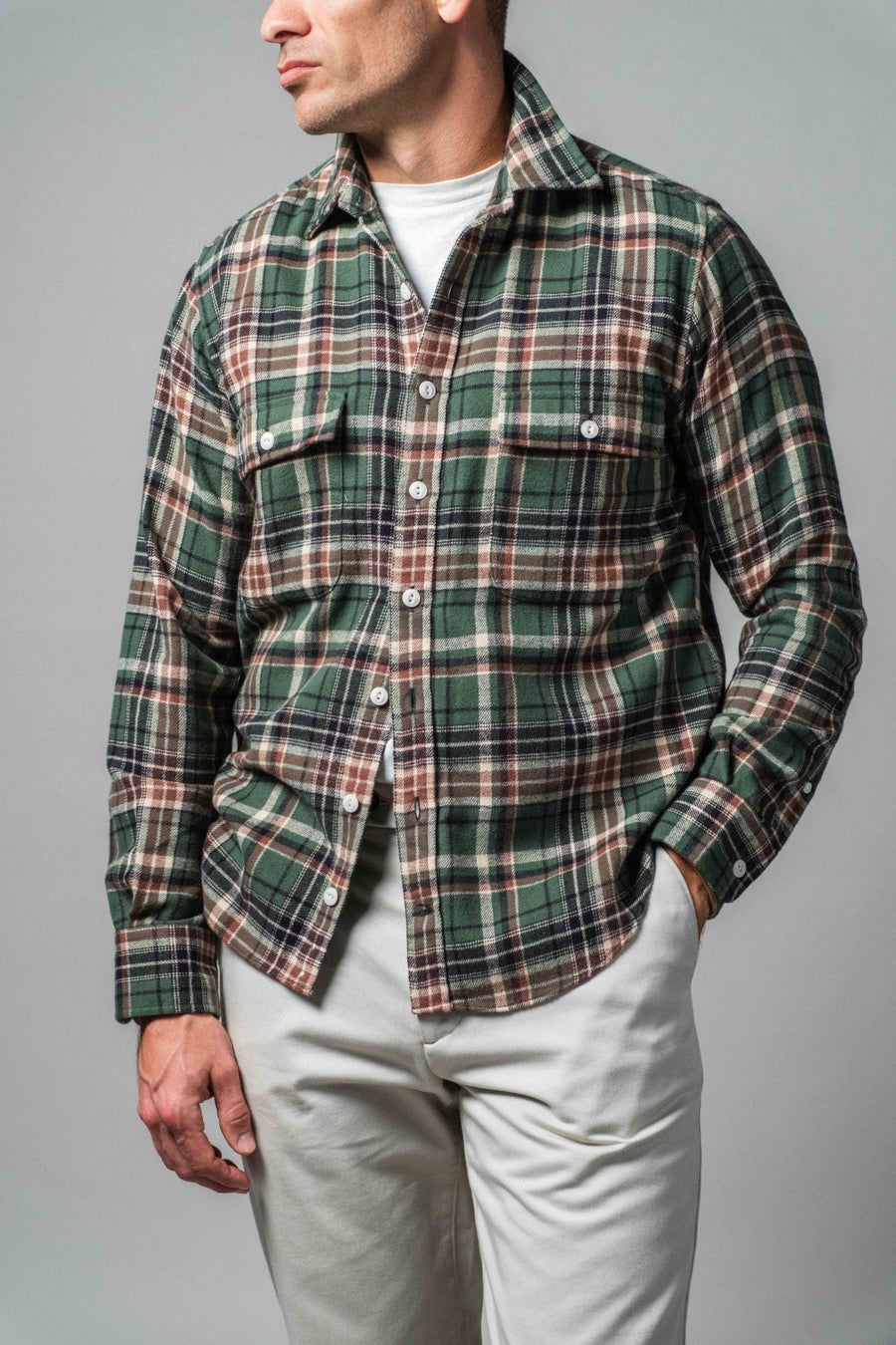 Evergreen Plaid Brushed Flannel
