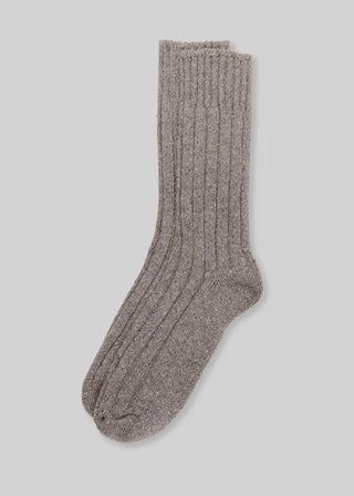 American trench - Wool Silk Boot Sock - Oatmeal