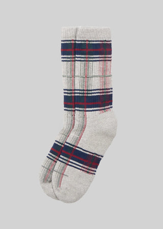 American Trench - The McCallister Plaid Sock - Heather Grey