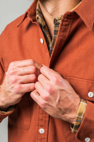 Clay Brushed Cotton Overshirt