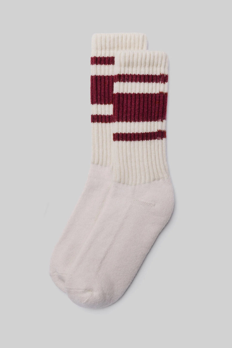 American Trench - Burgundy Mono Stripe Cashmere