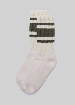 American Trench - Olive Mono Stripe Cashmere