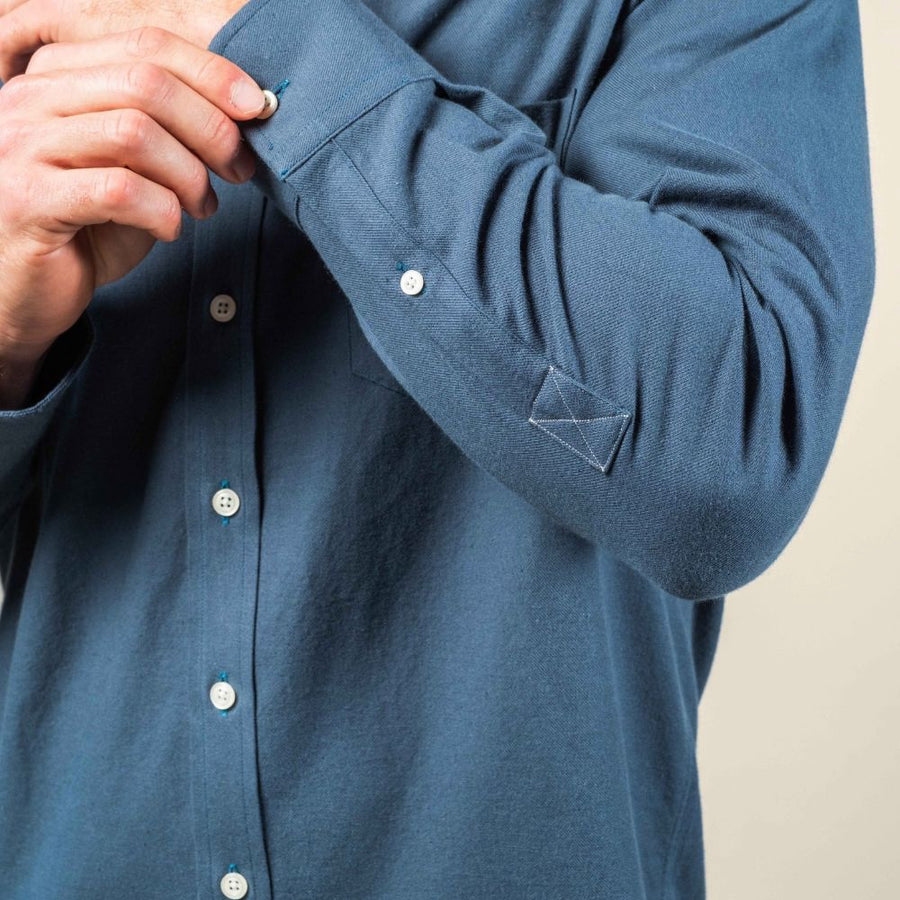 Sleeve placket X-stitch