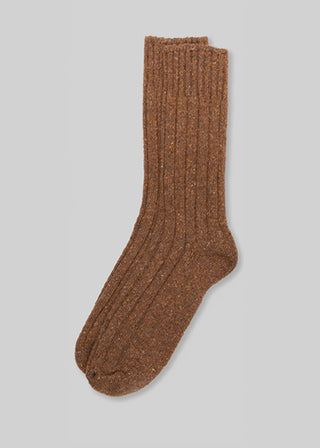 American trench - Wool Silk Boot Sock - Timber
