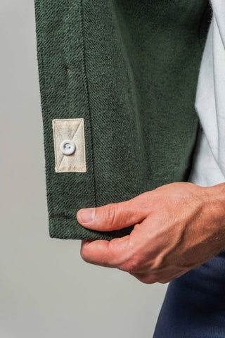 Moss & Black Brushed Twill Overshirt