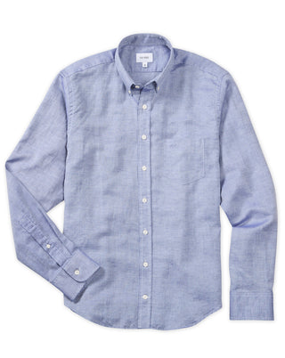 Blue Italian Cotton Linen Sport Shirt